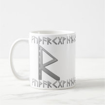 Raidho Rune grey Coffee Mugs