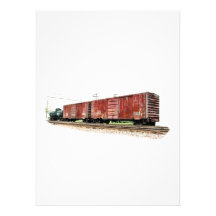 Railroad Boxcars Custom Invites