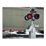 Railroad crossing arm postcards