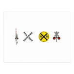 Railroad Crossing Signals - Caution! Postcard