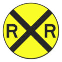 Railroad Crossing Warning Street Sign Train stickers