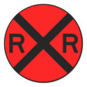 Railroad Crossing Warning Street Sign Train stickers