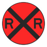 Railroad Crossing Warning Street Sign Train stickers