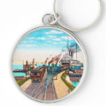Railroad Ferry Docks, Mackinaw, Michigan Key Chains