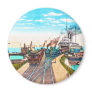 Railroad Ferry Docks, Mackinaw, Michigan Magnet