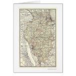 Railroad Map Of Illinois 1898 Greeting Card