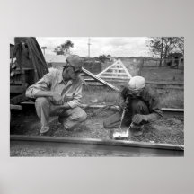 Railroad Rehab, 1930s Poster