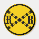 Railroad Sign Crossing Magnets