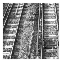 Railroad Tracks Picture. Announcement