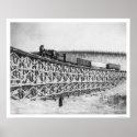 Railroad Train Bridge Alaska 1916 posters