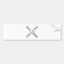 RailroadCrossing Sign Bumper Sticker
