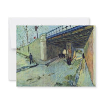 Railway Bridge Over The Road To Tarascon By Vincen Custom Announcement