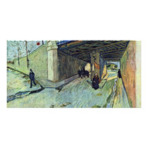 Railway Bridge Over The Road To Tarascon By Vincen Photo Card Template