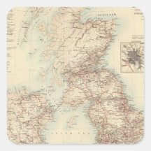 Railway Map of the British Isles Stickers