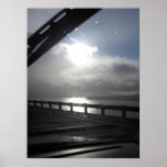 Rain and sun in the car posters