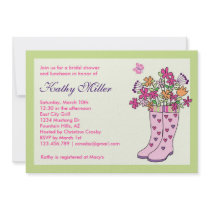 Rain Boots Bridal Shower Invitation