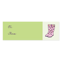 Rain Boots Gift Tag