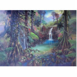 Rain Forest Landscape River Waterfalls Art photo sculptures