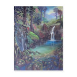 Rain Forest Landscape River Waterfalls Art Postcards