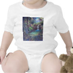Rain Forest Landscape River Waterfalls Art Baby Bodysuits