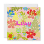 Rain Forest/Luau/tropical flowers/funky colours invitations