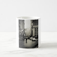 Rain in New York City - Vintage Style Coffee Mug