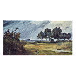 Rain Landscape By Busch Wilhelm (Best Quality) photo cards