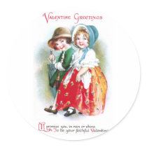 Rain or Shine Valentine Round Sticker