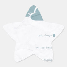 RAIN RAINDROPS CLOUDY DAY GREY BLUE CLOUDS UMBRELL STICKERS
