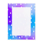 Rain with blue and purple cloudy sky. postcards