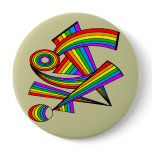Rainbow # 3 Tattoo buttons