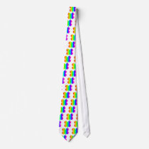rainbow 4 leaf clover necktie
