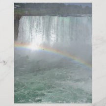 Rainbow above waterfalls flyer