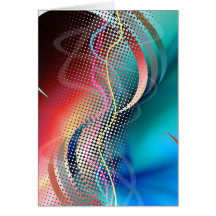 Rainbow Abstract Halftone Design Greeting Card