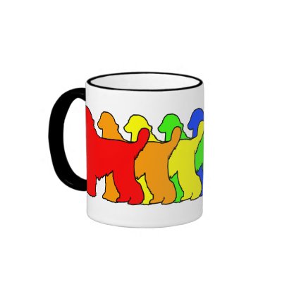 Rainbow Afghan Hound Mug by dogwiregifts