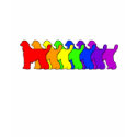 Rainbow Afghan Hound t-shirts