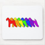 Rainbow Airedale Terrier mousepads