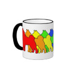 Rainbow Akita mugs