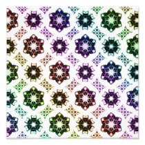 Rainbow Alien Eye Fractal Art Pattern