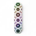 Rainbow Alien Eye Fractal Art Pattern skateboards