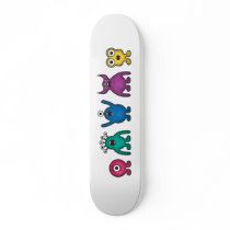 Rainbow Alien Monsters Custom Skateboard