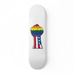 rainbow/American flag fist skateboards