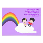 Rainbow and Clouds Friendship  Birthday Invitation