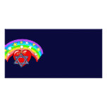 Rainbow and Jewish Stars photo cards