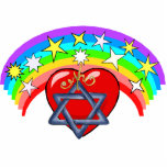 Rainbow and Jewish Stars photo sculptures