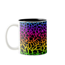 Rainbow animal print mug