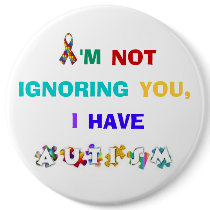 Rainbow Autism Awareness Button