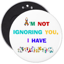 Rainbow Autism Awareness Button
