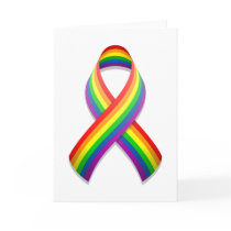 Rainbow Awareness Ribbon Card