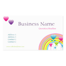 Rainbow & Balloons Business Card
